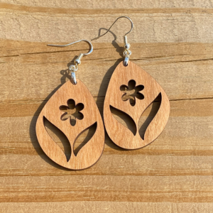 Maple Flower Cutout Earrings